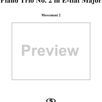 Piano Trio No. 2 in E-flat major, Op. 100, Movt. 2 , D929 - Piano