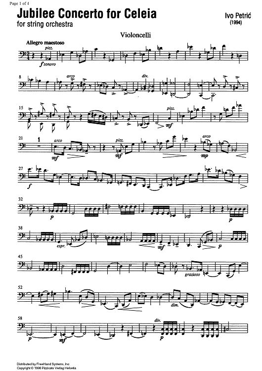 Jubilee Concerto for Celeia - Cello