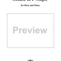 Horn Sonata in F Major, Op. 17 - Piano Score