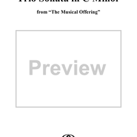 Trio Sonata in C Minor (from "The Musical Offering") - Piano Score