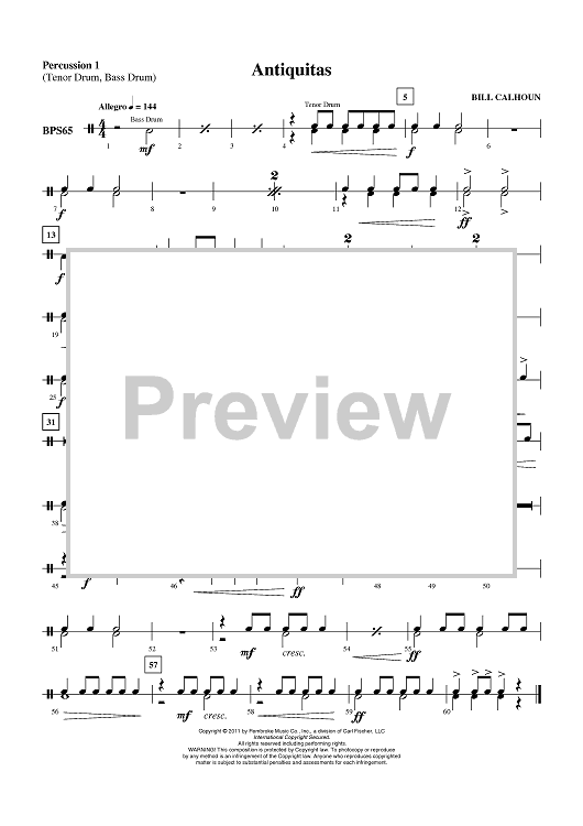 Antiquitas - Percussion 1