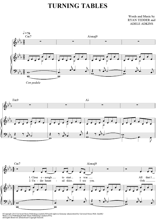 Adele Turning Tables Chords Easy Cabinets Matttroy