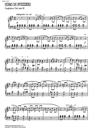 Coro di Svizzeri from Wilhelm Tell