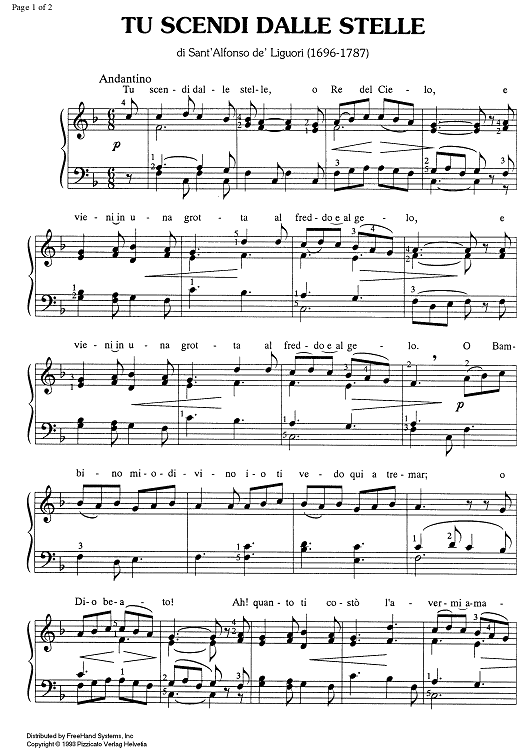 Tu scendi dalle stelle