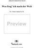 Was frag' ich nach der Welt - No. 1 from Cantata No. 94 - BWV94