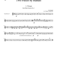 Two Pieces by Handel - Horn in F (opt. Euphonium)