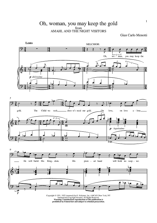 Oh, Woman, You May Keep The Gold