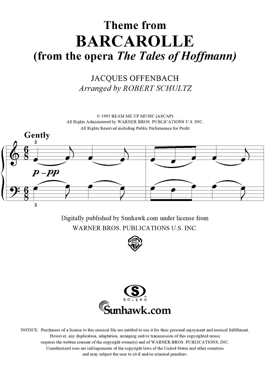 Barcarolle (from the opera "The Tales of Hoffmann") (Theme)
