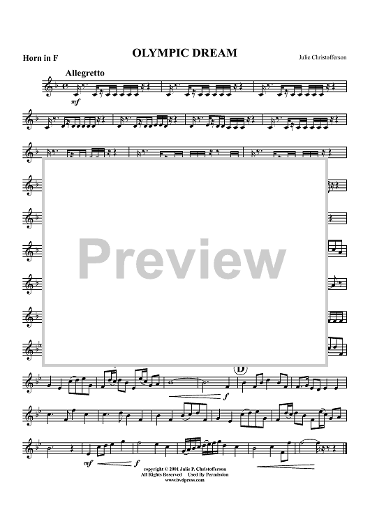 Olympic Dream - Horn in F