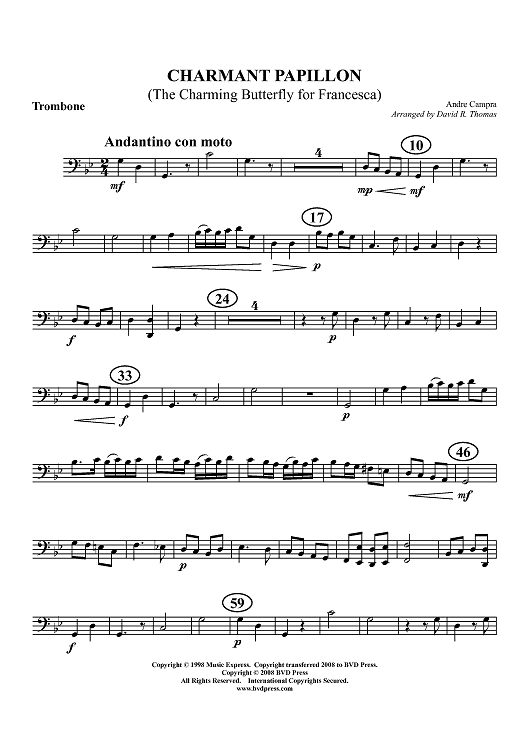 Charmant papillon - Trombone