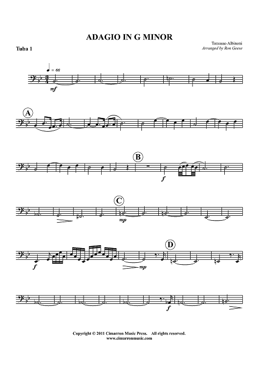 Adagio in G - Tuba 1