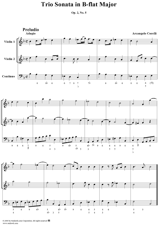 Trio Sonata in B-flat major, op. 2, no. 5