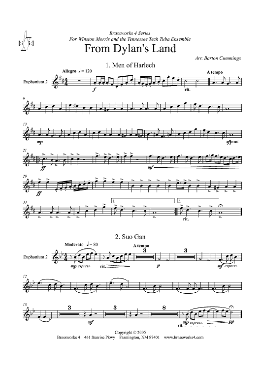 From Dylan's Land - Euphonium 2 TC