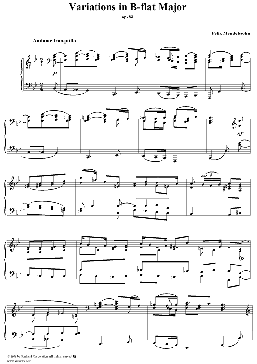 Variations in B-flat Major, Op. 83