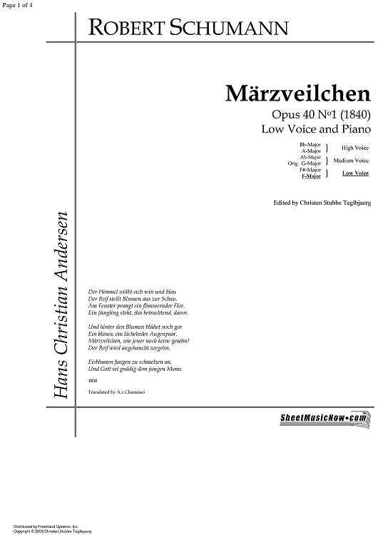 Märzveilchen Op.40 No.1