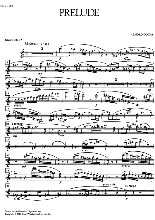 Advanced 2/3 - Prelude - Clarinet