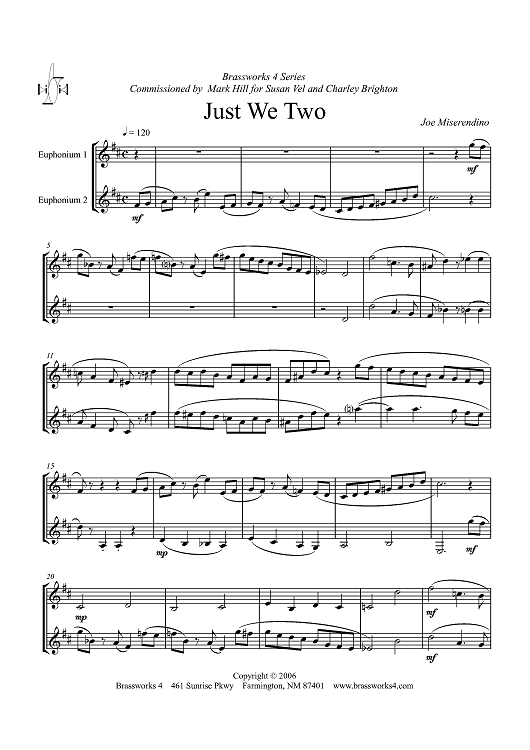 Just We Two - Euphoniums TC
