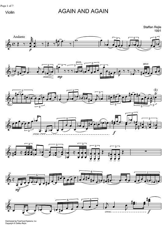 Again and again - Violin