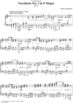 Novellette No. 1 in F Major, from "Novelletten", Op. 21