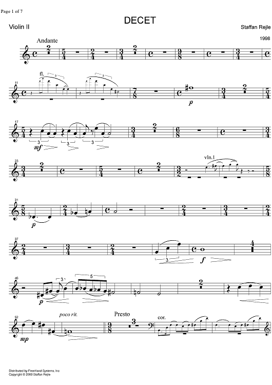 Decet - Violin 2
