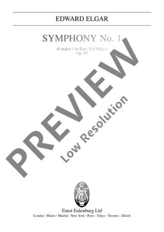 Symphony No. 1 Ab major in A flat major - Full Score