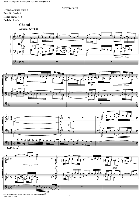 Symphonie Romane, Op. 73: Movt. 2