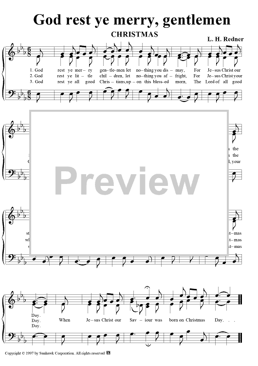 God Rest Ye Merry, Gentlemen (music by Redner)