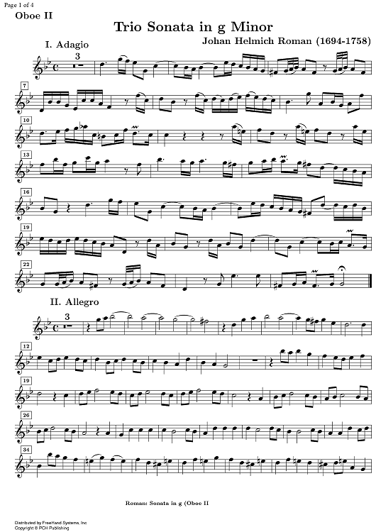Trio Sonata g minor - Oboe 2