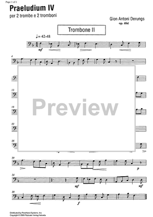 Praeludium IV Op.46d - Trombone 2