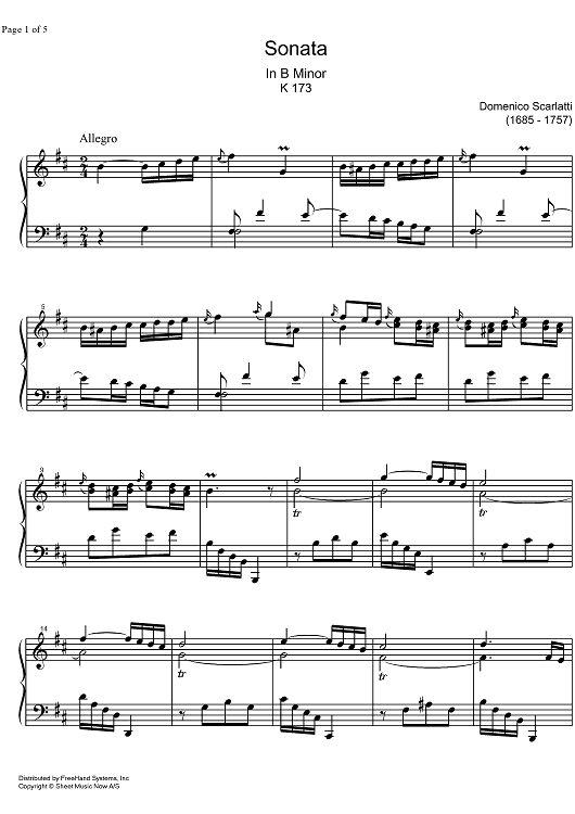 Sonata b minor K173