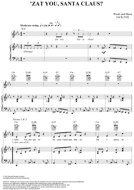 'Zat You, Santa Claus?