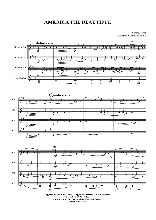 America the Beautiful - Score