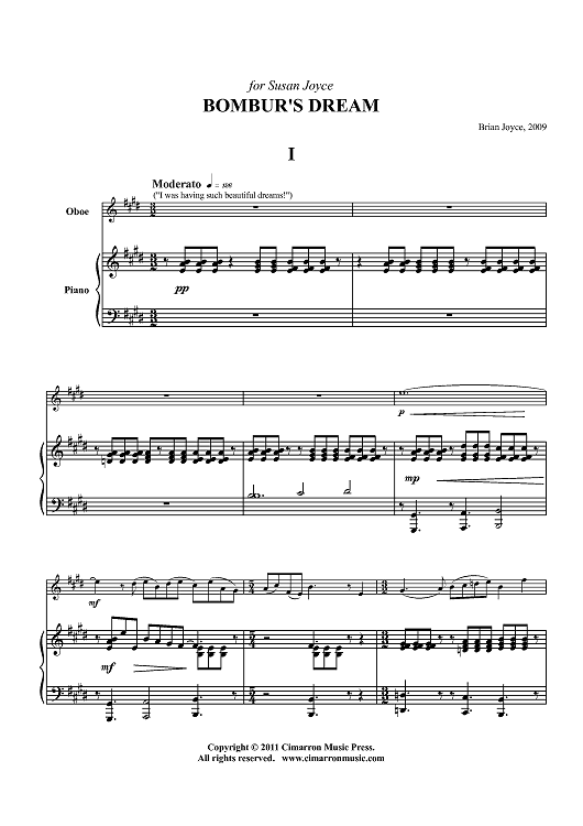 Bombur's Dream - Piano Score