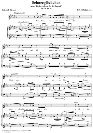 Schneeglöckchen, No. 26, Op. 79