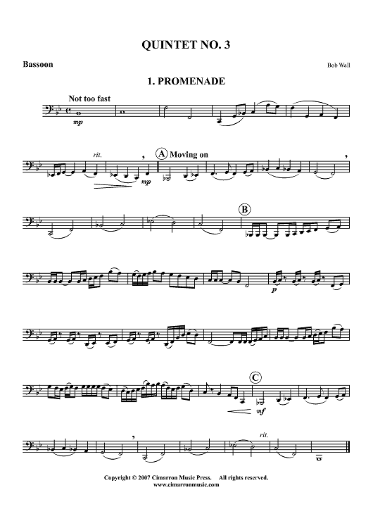 Quintet No. 3 - Bassoon