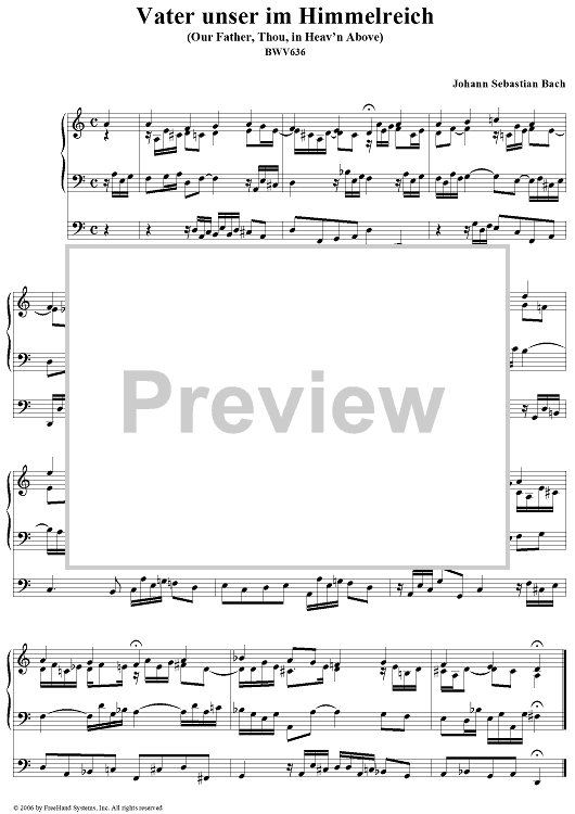 Vater unser im Himmelreich (Our Father, Thou, in Heav'n Above), No. 38 (from "Das Orgelbüchlein"), BWV636