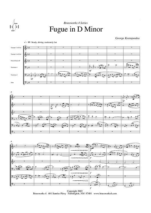 Fugue in D Minor - Score