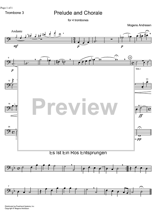 Prelude and Chorale - Trombone 3