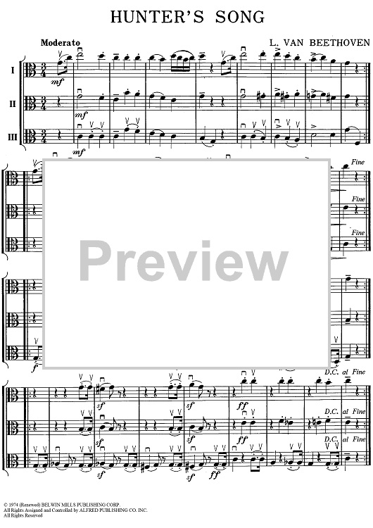 Hunter's Song - Viola