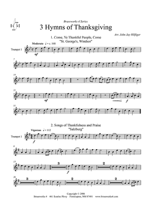 3 Hymns of Thanksgiving - Trumpet 1