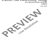 Carol: An Heavenly Song - Choral Score