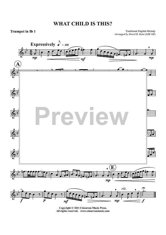 What Child is This? - Trumpet 1 in Bb