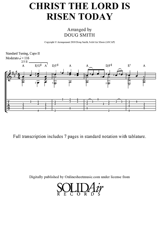 Christ the Lord Is Risen Today (No MP3)