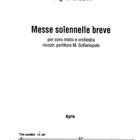 Messe solennele breve - Horn in F 1 & 2