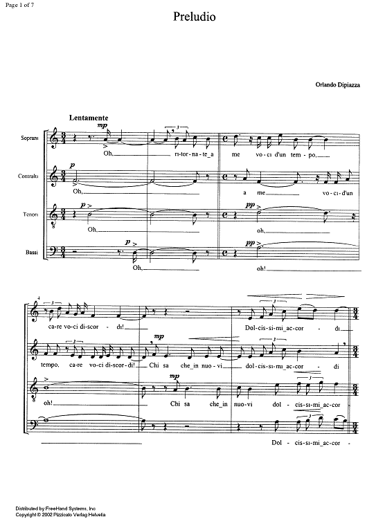 Preludio - Score