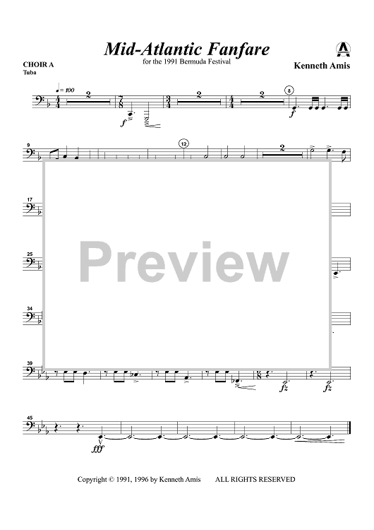 Mid-Atlantic Fanfare - Choir A-Tuba