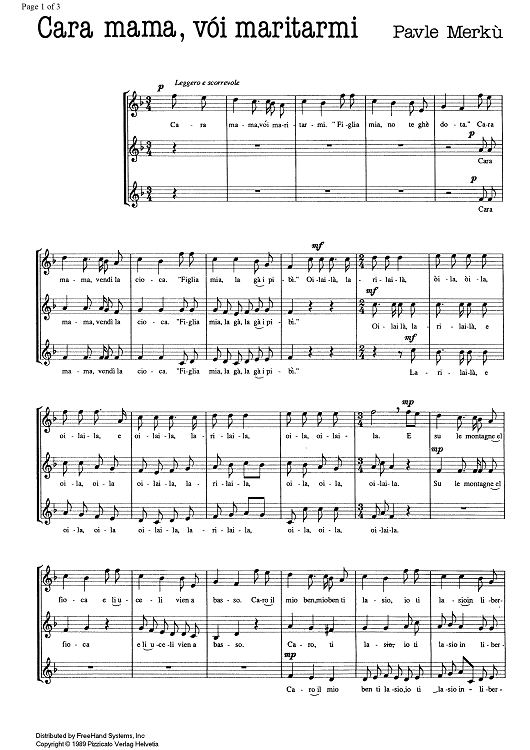 Cara mama, vói maritarmi