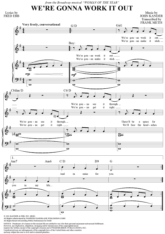 We're Gonna Work it Out