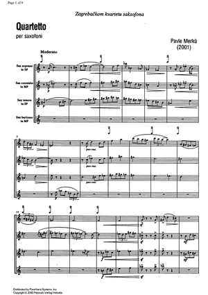 Quartetto (Quartet) - Score