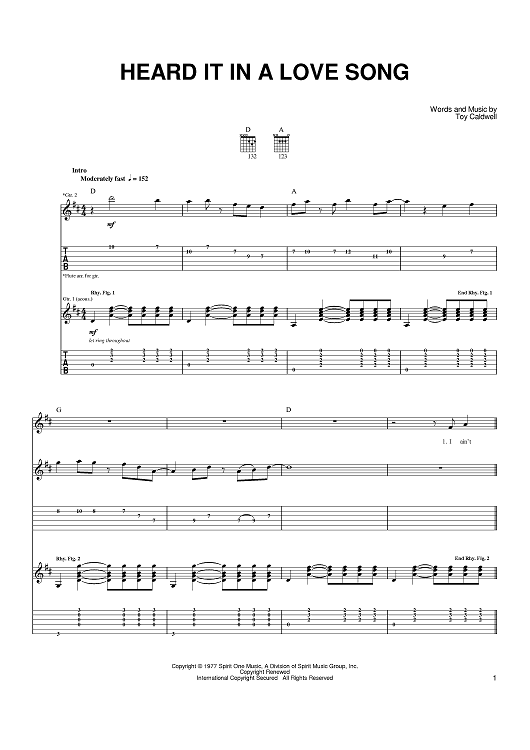 Heard It In A Love Song